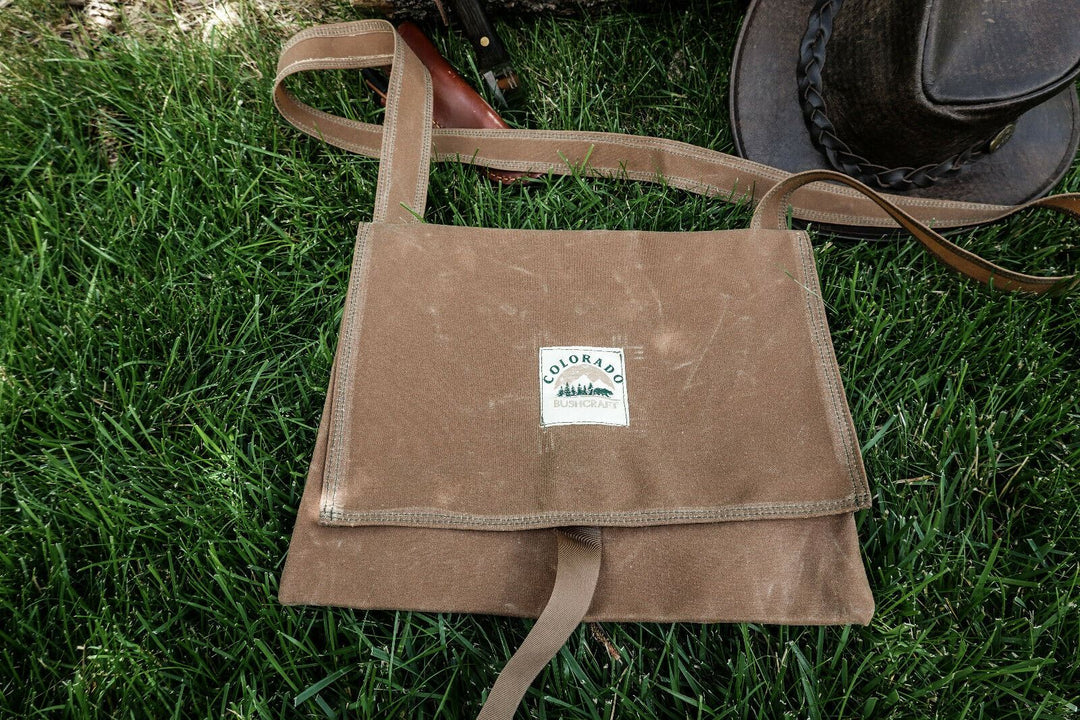 Handmade Waxed Canvas Bushcraft Mail Pouch Haversack Bag Foraging Hiki ...