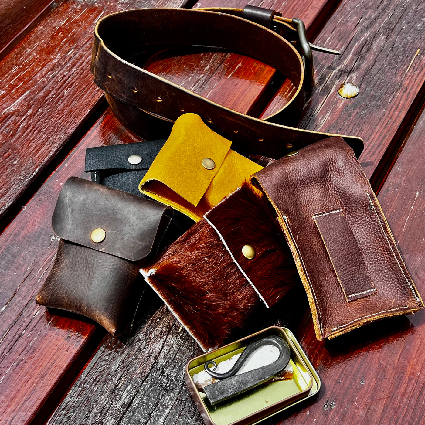 Handmade (Bushcraft) accessories Leather Belt Pouch